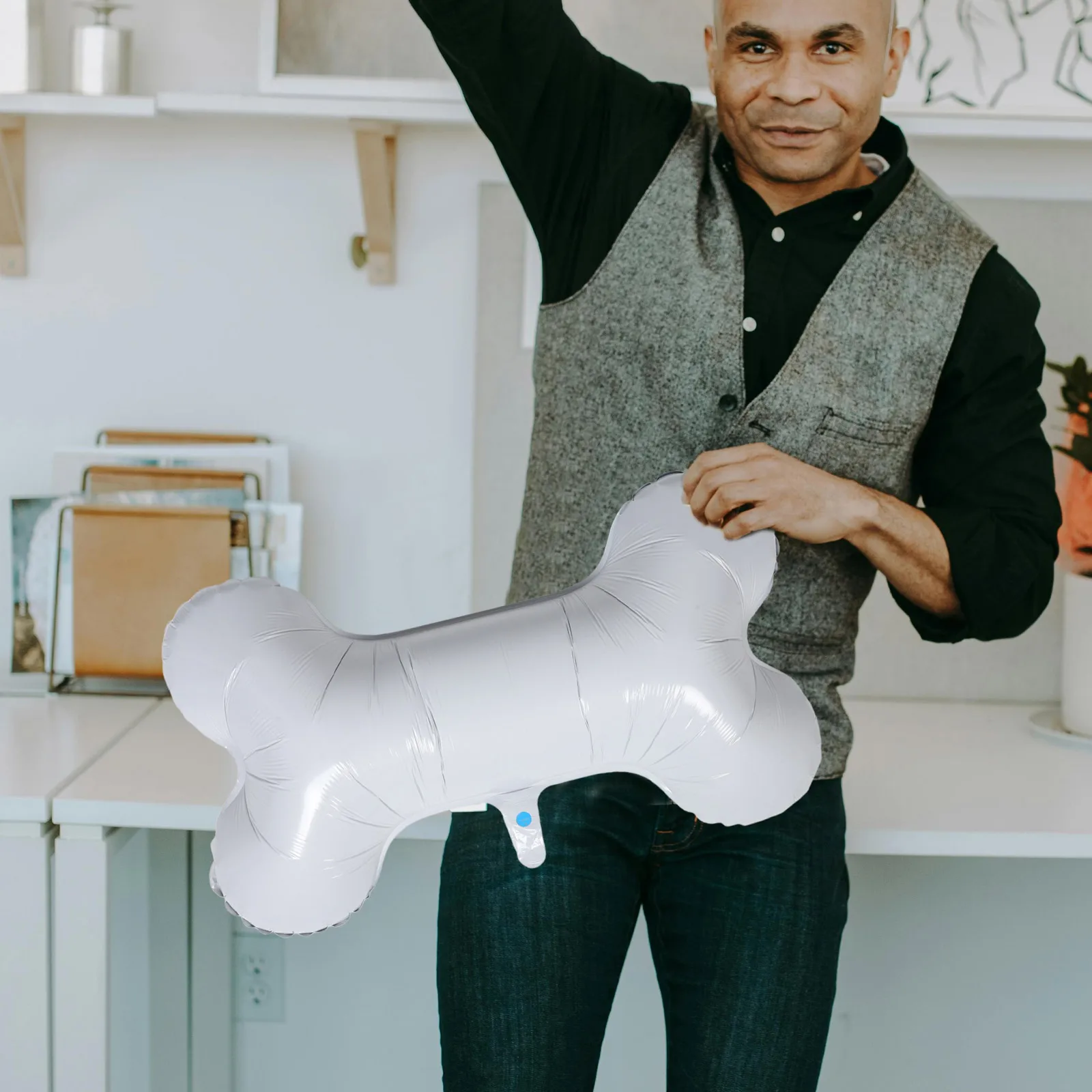 

5Pcs Bone Pattern Balloon Aluminum Foil Valentine Party Decoration Cartoon Room Backdrop Prop Supply Balloon Party