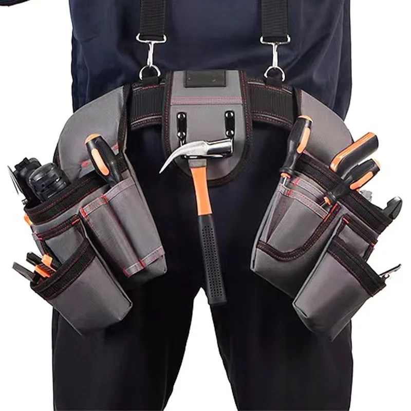 Multi-functional equipment shoulder bag with adjustable tool bag suitable for electricians, carpenters, and construction workers