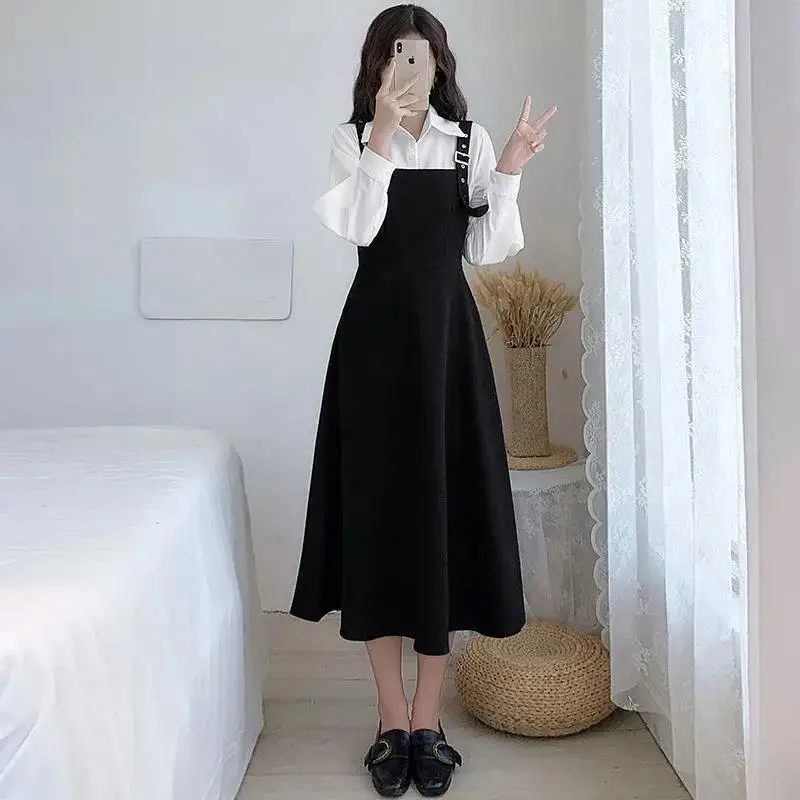 European Station Dress Set Women\'s Spring/Summer 2023 New Style Fashion Age Reducing Shirt Two Piece Set Fashion