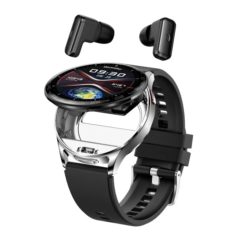 t97 Smart Watch Men Women Sport Bracelet Heart Rate Bluetooth Fashionable 1.39inch Colorscreen TWS Smart Watch Build-in Earbuds