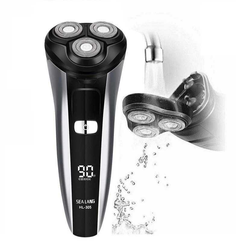 Men’s Electric Shaver Portable Rechargeable Trimmer with Pop-up Trimmer for Both Wet and Dry Shaving Ideal for Business Travel