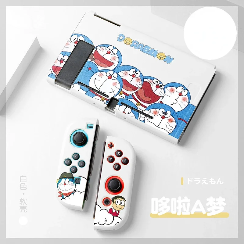 Doraemon Soft Case for Nintendo Switch Oled NS Protective Cover Game Console Split Accessories Kid Cartoon Anime Anti-fall Shell