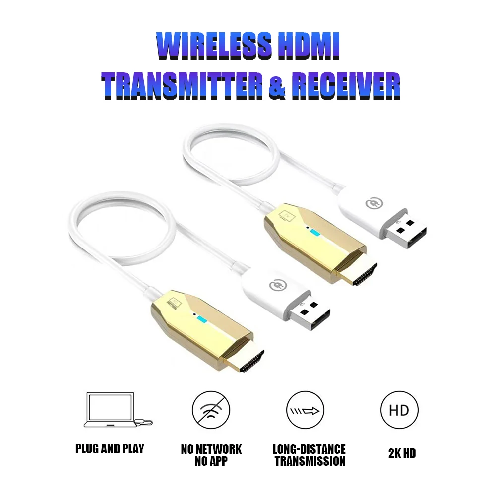 무선 HDMI 비디오 오디오 송신기 리시버 5.8G 디스플레이 동글 무선 익스텐더 AV 어댑터, 노트북 PC TV용, 30M 1080P