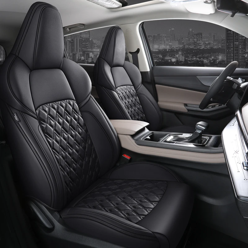 

Чехлы на сиденья под заказ, подходят для 2022-2024 Changan CS55 PLUS, полный комплект полноразмерных чехлов на передние и задние сиденья из прочной водонепроницаемой кожи