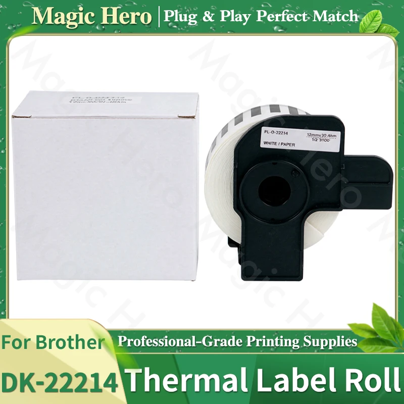 DK-22214 2214 12mmx30.48m Label Continuous Thermal Paper For Brother QL-500 QL-700 QL-820NWB QL-1050 QL-1100NWB Label Printer