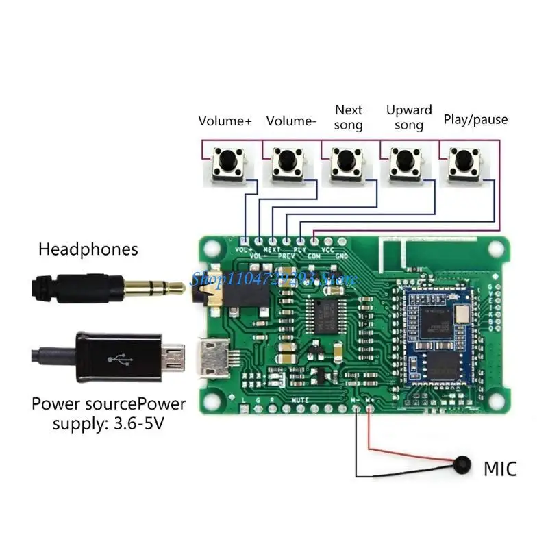 Y2GD 5.0 QCC3031/3034 Knob Volume AUX Input APTXHD Power Amplifier