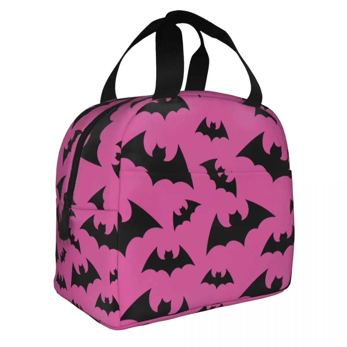 Lunchtassen Voor Vrouwen Kinderen Vleermuizen Happy Halloween Geïsoleerde Koeltas Draagbaar Picknickwerk Oxford Lunchbox Voedselopbergzakken