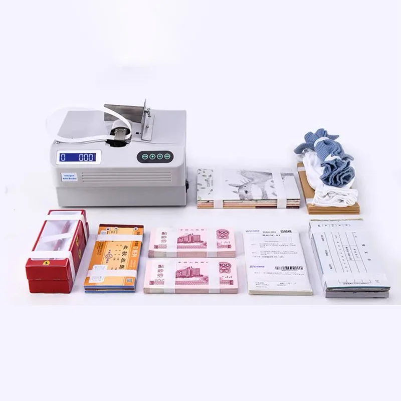 Automatic paper tape binding machine, automatic banknote binding machine, document and receipt binding machine