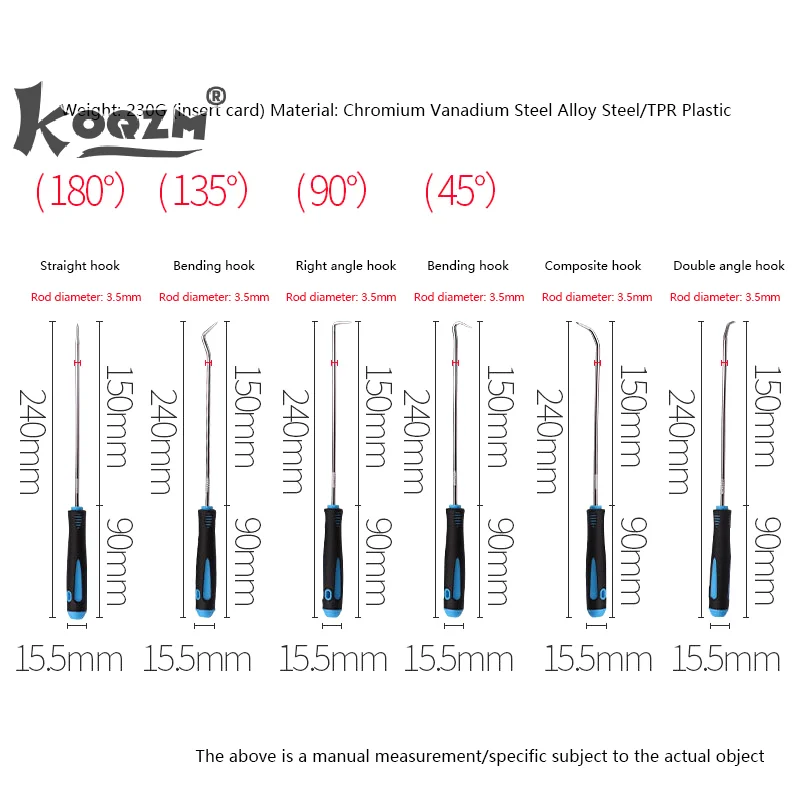 

6PCS Pick Hook Set Durable Extra Long O-Ring And Seal Remover Craft Hobby Tool Color Randomly Bearing Puller Tool Tools Tools