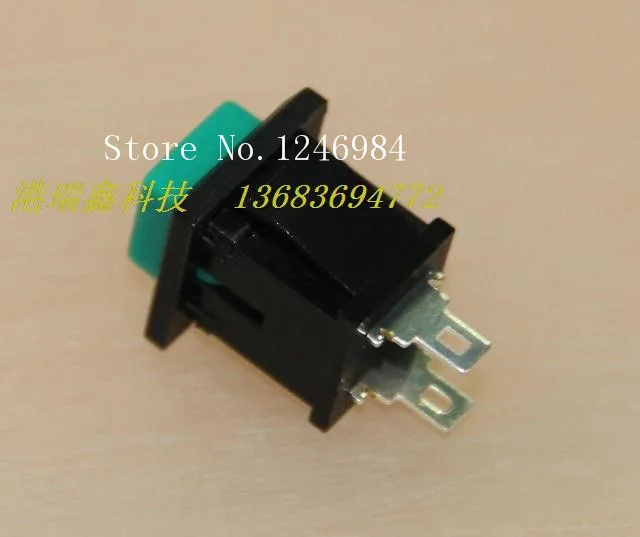 [SA]Electronic switch button switch normally open square no lock button switch reset switch RESET green PB307B--100PCS/LOT