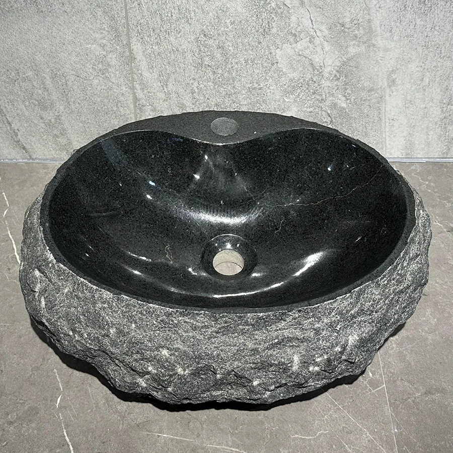 Lavabo Moderno de Granito Negro Sésamo 654, Precio de Lavabo Europeo para Encimera