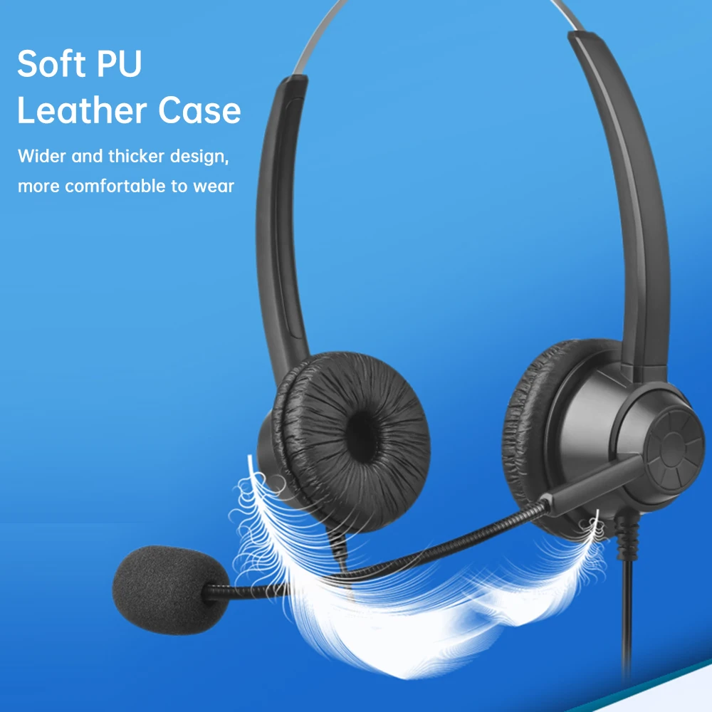 3.5mm Wired Computer Headset with Microphone Universal Office Call Center Single-Sided Headphone Suitable for Telephone Operator