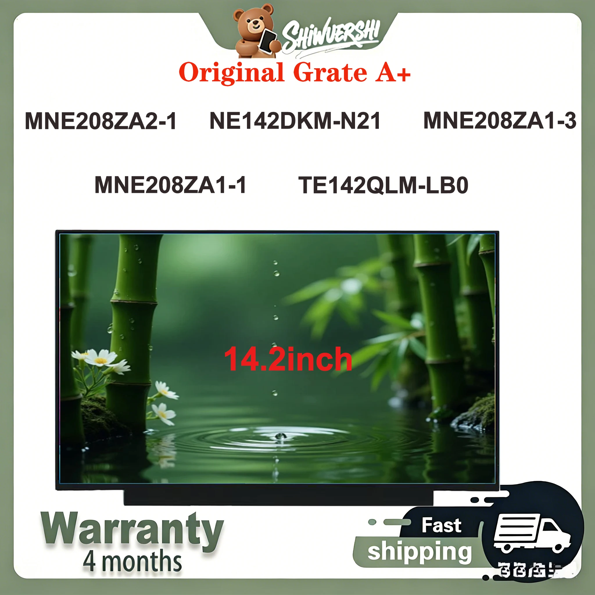 

Original New A+ 14.2" Laptop Lcd Screen MNE208ZA2-1 NE142DKM-N21 MNE208ZA1-3 MNE208ZA1-1 TE142QLM LB0