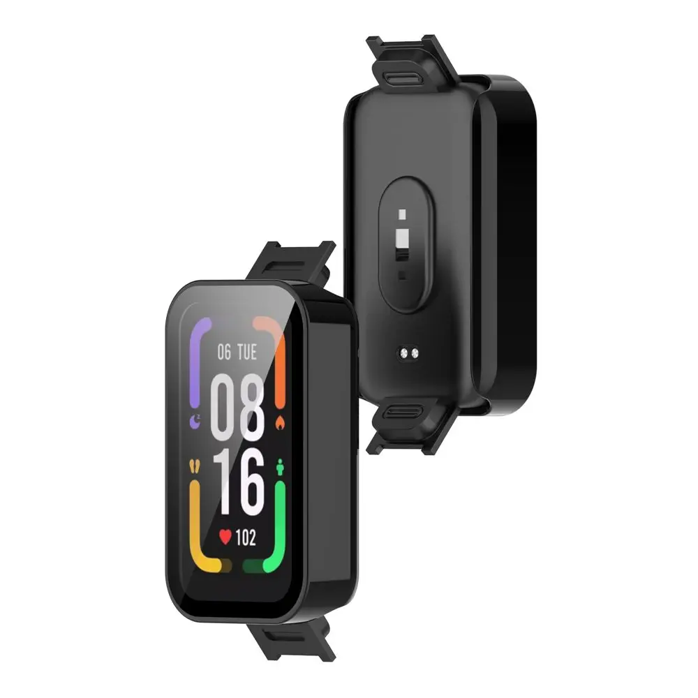 For Redmi Smart Band Pro Housing Case Tempered Film Screen Protector Shockproof One-piece Shell Smart Watch Bumper Cover