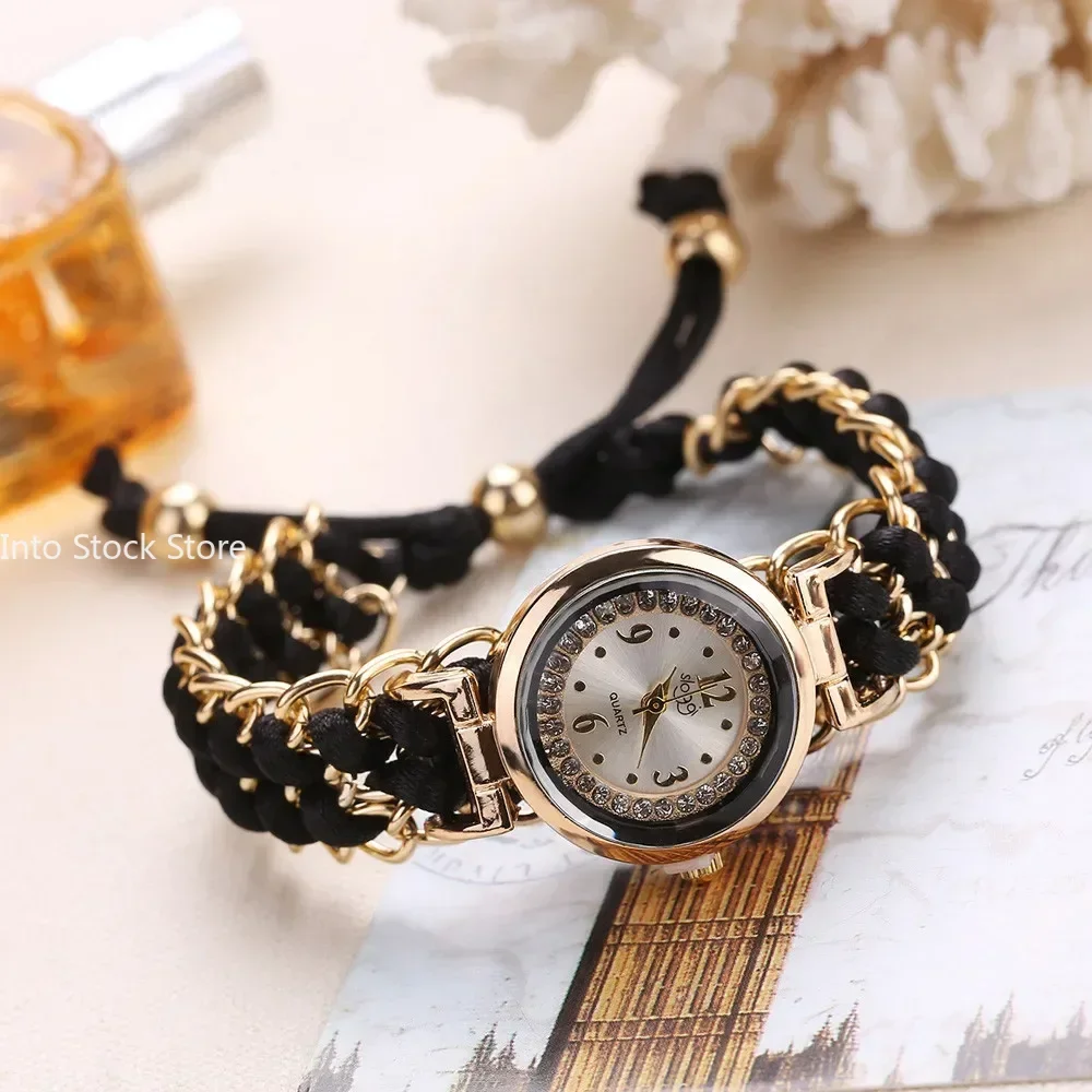 Women Watches Knitting Rope Chain Winding Analog Quartz Movement Wrist Watch Relogio Feminino Quartz Wristwatch Reloj Mujer