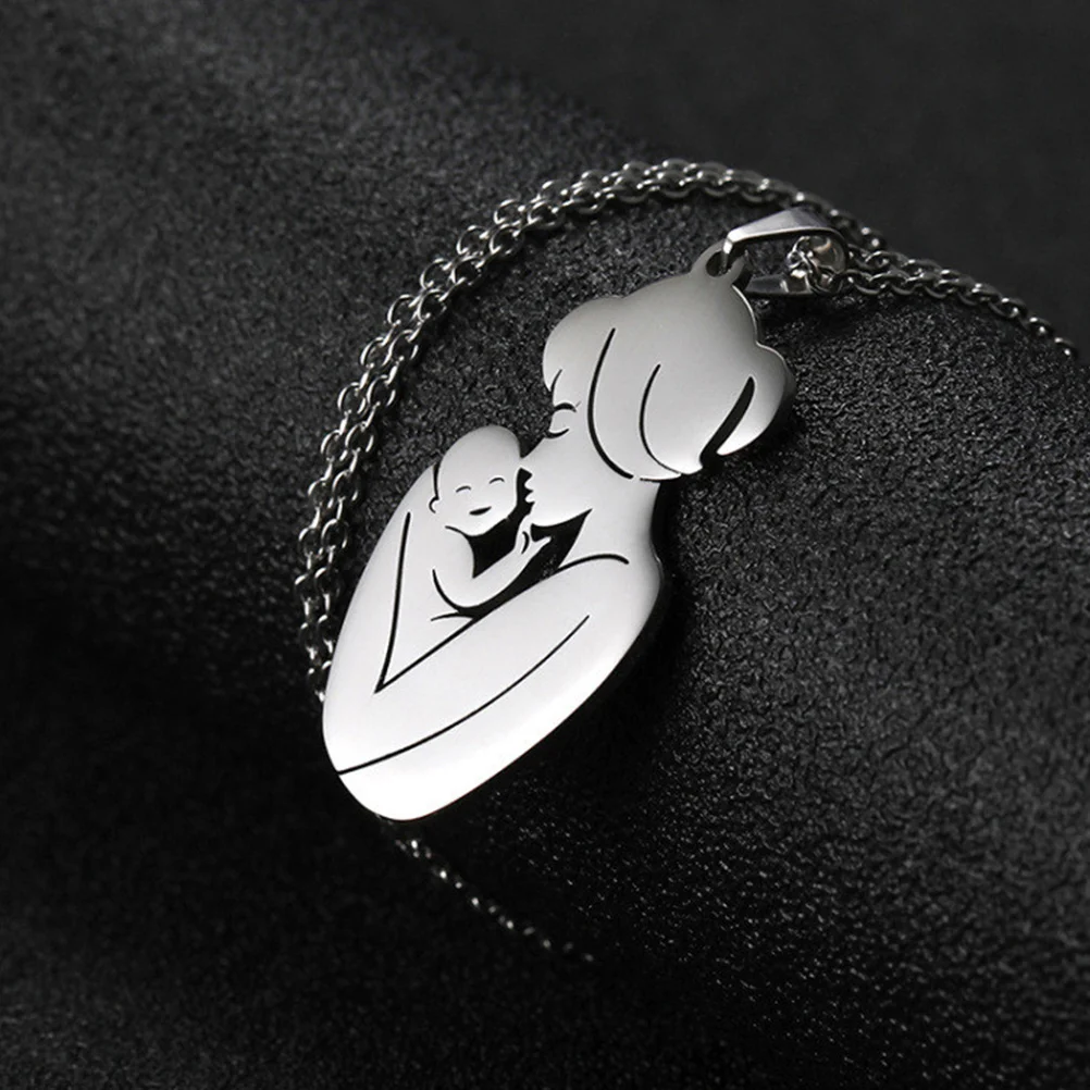 

Clavicle Chain Women Necklace Mom Mother Jewelry Stainless Steel Pendant Miss Necklaces