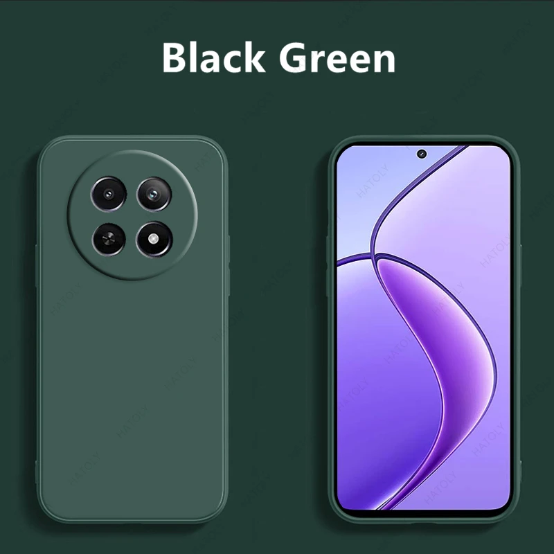 For Realme 12 Case for Realme 12 Cover Phone Back Shell Bumper Armor Soft Original Liquid Silicone Case for Realme 12 5G 12X