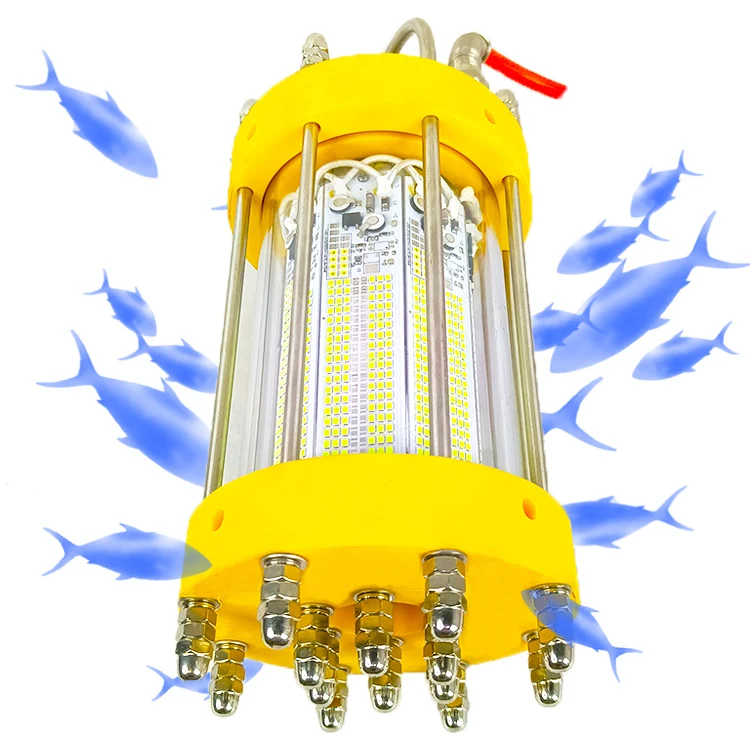 

IP68 Rated 700W 220v LED Squid Luring Lamp Green White Blue Colour For Salmon Farming & Carp Fishing Waterproof
