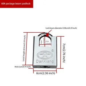 Heavy Duty Key Lock Cadeado de segurança, Outdoor Gym Door Lock, ferramenta anti-roubo, cadeados impermeáveis, aço inoxidável, 30mm, 40mm, 60mm 6 principais vendas cadeado ferradura - №3