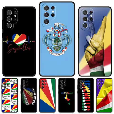 Seychelles Flag phone case For Samsung Galaxy S24 S25 S23 S22 Ultra Note 10 20 Plus S20 S21 FE Cover