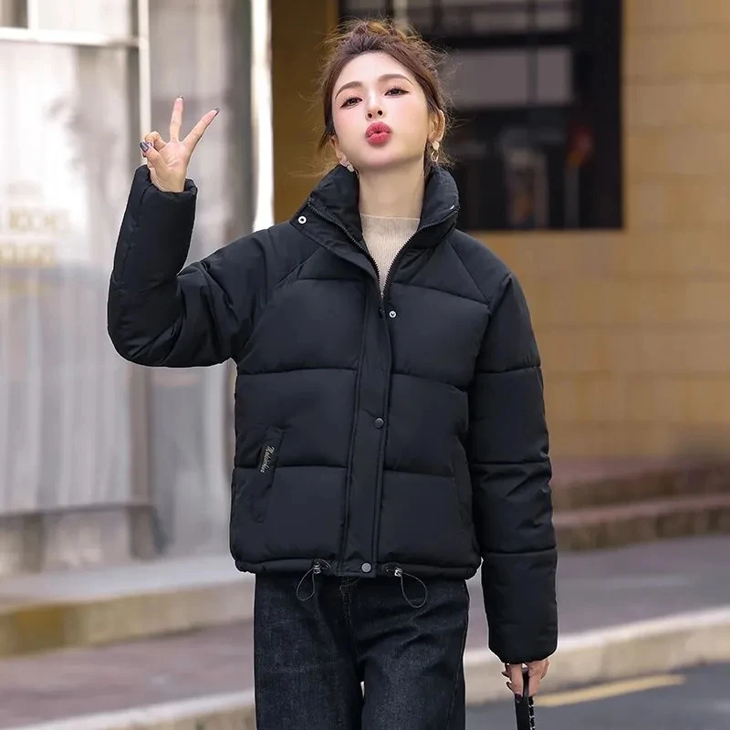 Winter Coat Women's Thicken Cotton Padded Stand collar Jacket Casual Student Basic Coat Female Warm Parka Short Cotton Jackets