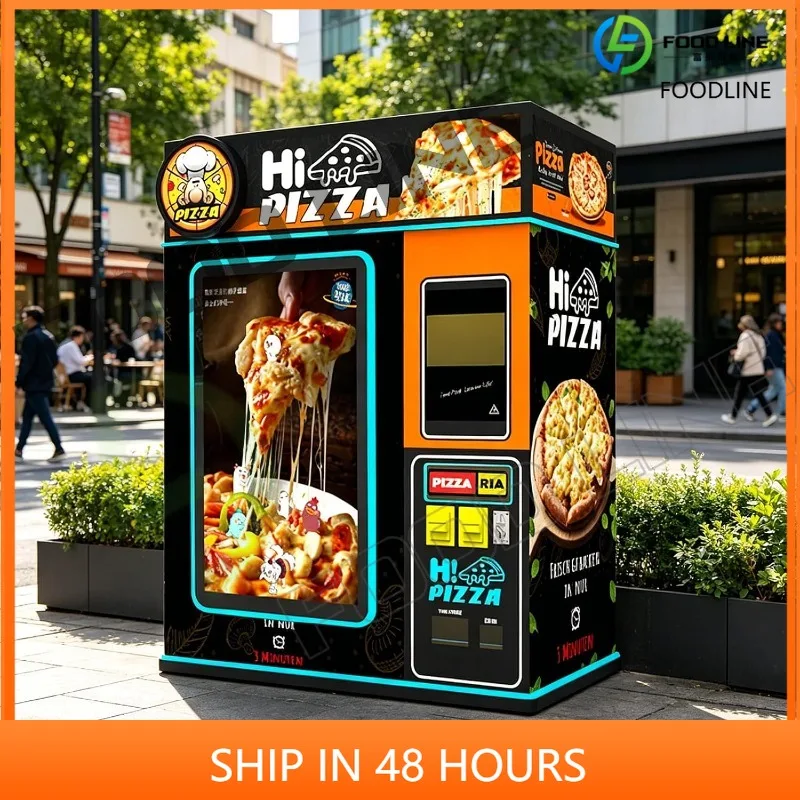 Automatic Pizza Vending Machine Commercial Pizza Maker Touch Screen Cashless Payment Heating Pizza Oven for Office Building
