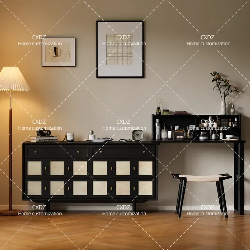 Manufacturer customizes French antique chest cabinet dresser integrated cabinet, solid wood chest cabinet multi-layer cabinet
