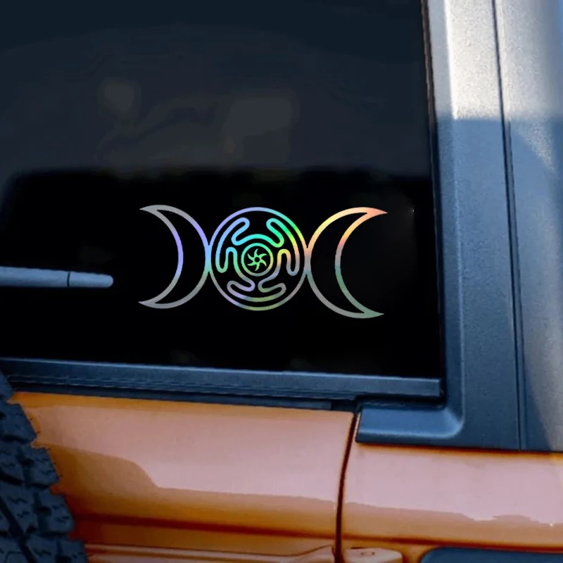 Triple Goddess Hecate Vinyl CAR DECAL Pagan Wiccan New Age Art Decor , Removable DIY Laptop Sticker For Apple MacBook Decoration