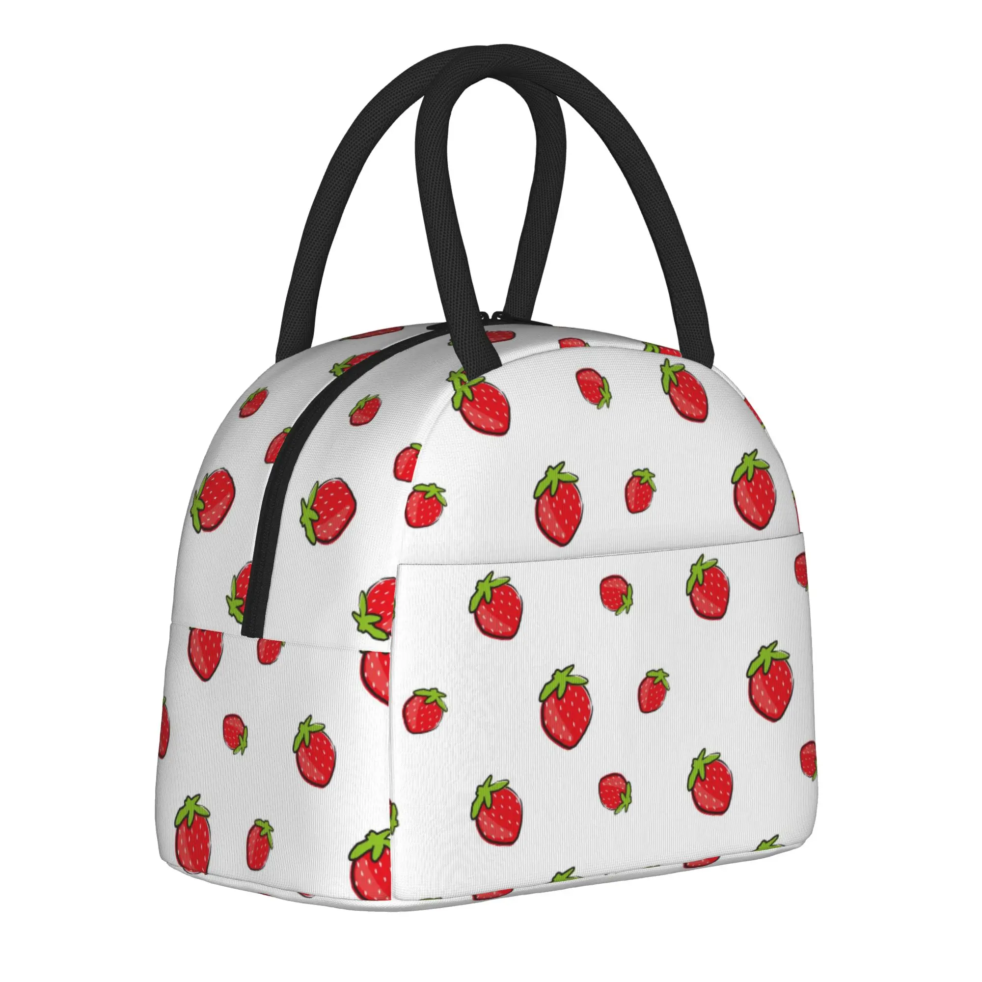Strawberry  Insulated Lunch Bags Cooler Bag Meal Container Cute Fruit Leakproof Lunch Box Tote Food Storage Bags School  Outdoor