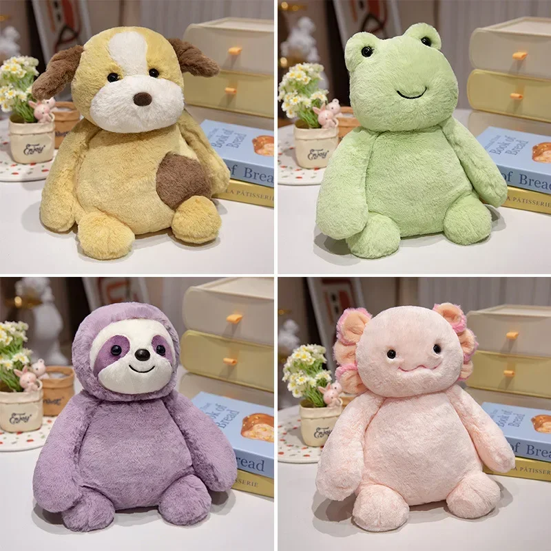 30/40cm Kawaii สัตว์ Fluffy Appeasing ตุ๊กตาของเล่นตุ๊กตา Axolotl Sloth กบลูกสุนัขนุ่ม Plushie Peluche เด็กของขวัญวันเกิด