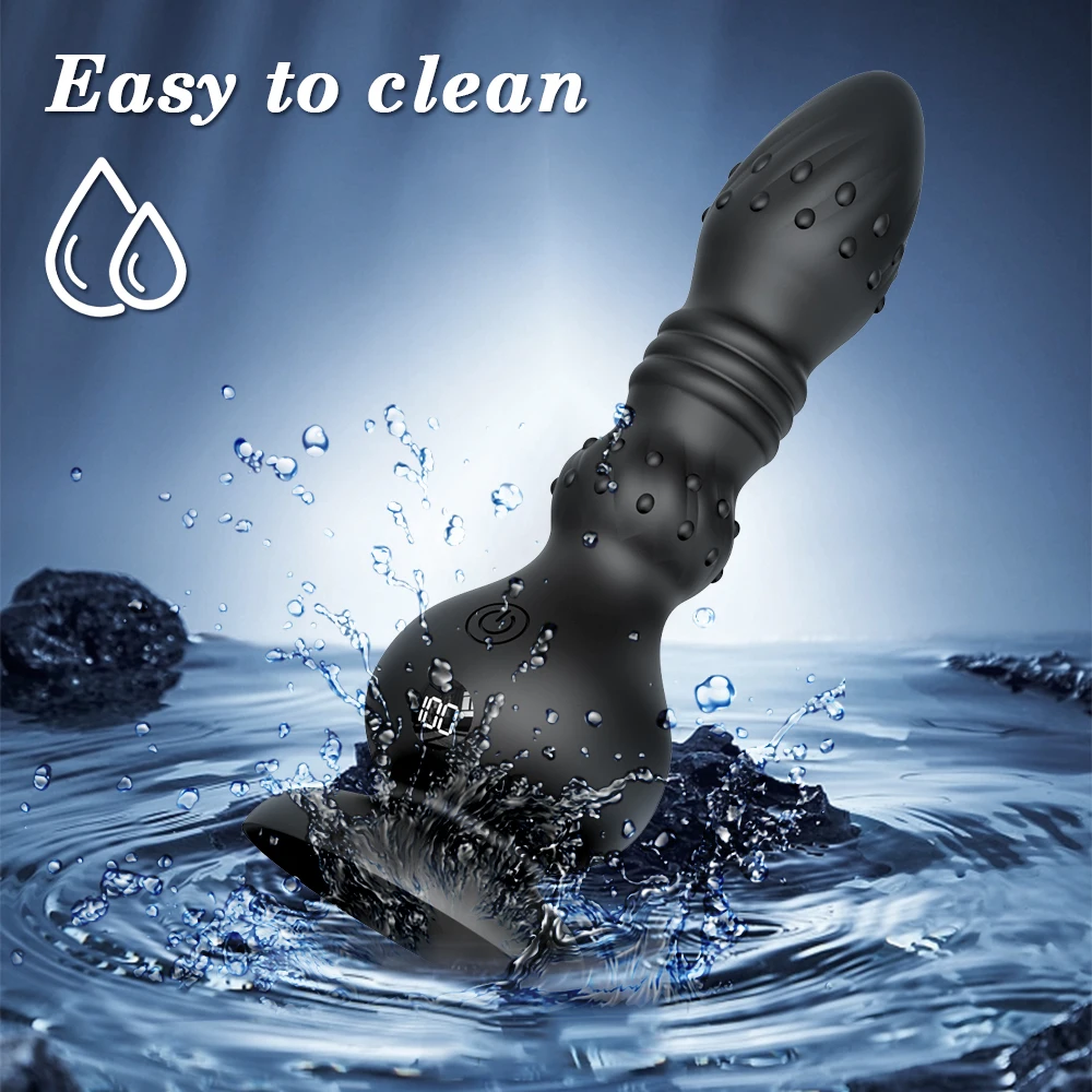 Spinta Plug anale Vibratore Giocattoli del sesso per le donne Uomini Butt Plug Maschio Massaggiatore della prostata Telescopico G Spot Vibratore Stimolatore 18+