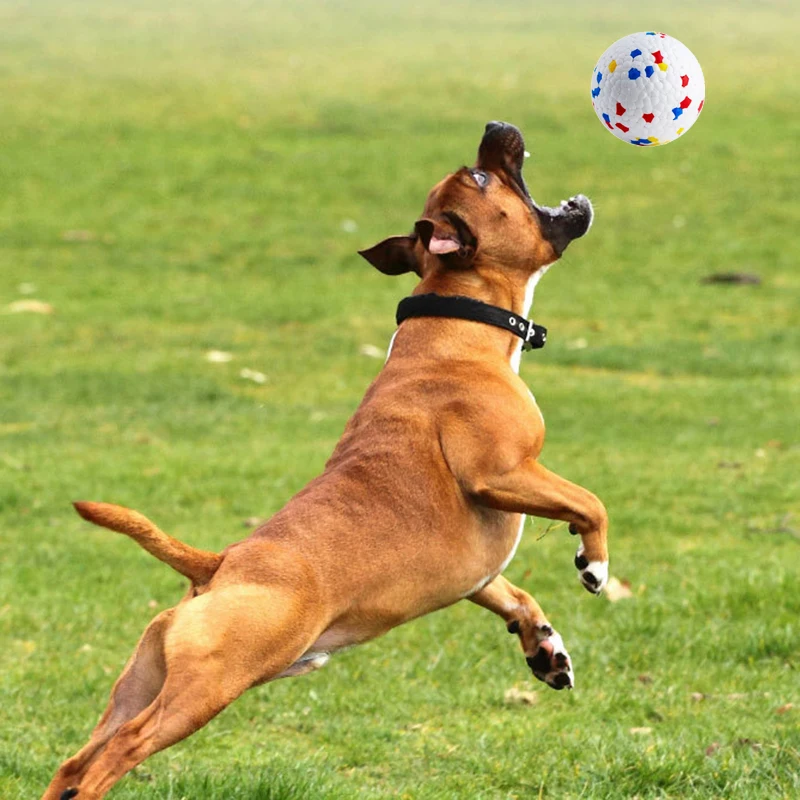 Bissfestes, solides Hundeballspielzeug für kleine und große Hunde, hohe Elastizität, E-TPU, Kauballspielzeug für Haustiere, nicht quietschend, interaktives Welpenspielzeug – Detail 8
