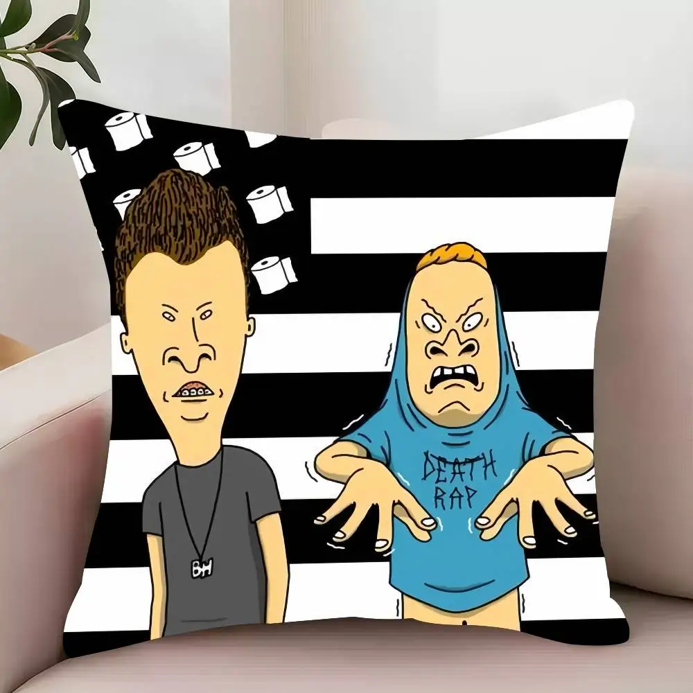 B-Beavis Cartoon and B-ButtheadS Pillow Case Decor Protective Covers Comfortable soft for Sofa Living Room Home office