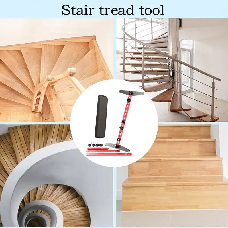 Stair Treads Gauge Template Tool Measuring Stair Jig Folding Shelf Scribe Tool For Stairs Risers Shelf And Cutting Drywall
