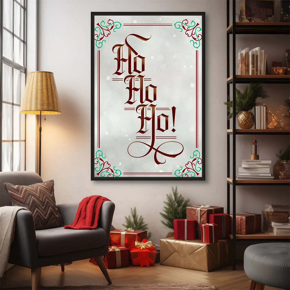 Merry Christmas Posters Modern Xmas Art Prints Canvas Painting Wall Art Pictures Holiday Home Room Festive Christmas Decoration