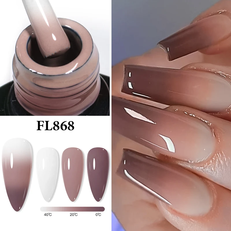 FOUR LILY 10 ml Thermo-Gel-Nagellack, ultradünn, 3 Schichten Temperatur, Farbwechsel, Soak Off Nail Art Gel-Lack für Maniküre