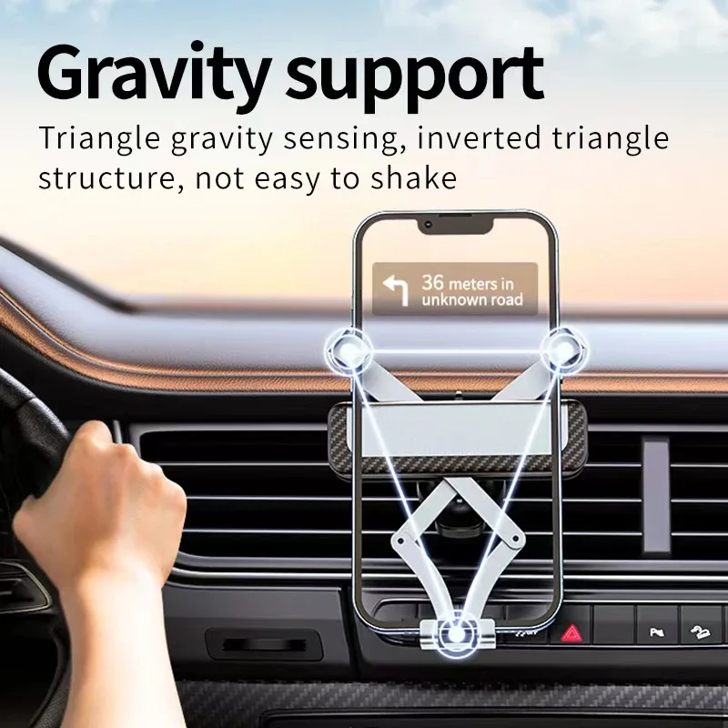 G9 Gravity Car Phone Holder Stand Air Vent Mount Clip Auto GPS Phone Mount For iPhone 15 Pro 14 13 Samsung S24 Car Accessories