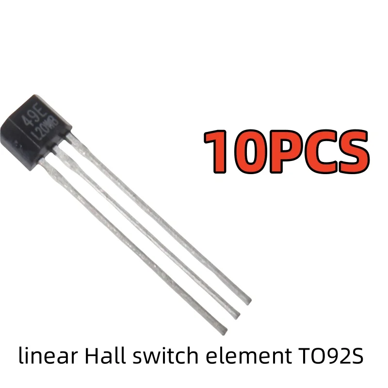 10PCS OH49E S49E SS49E 49E Series Linear Hall Switch Elements TO92S Package Direct Insertion Hall Sensor for Electronic Componen