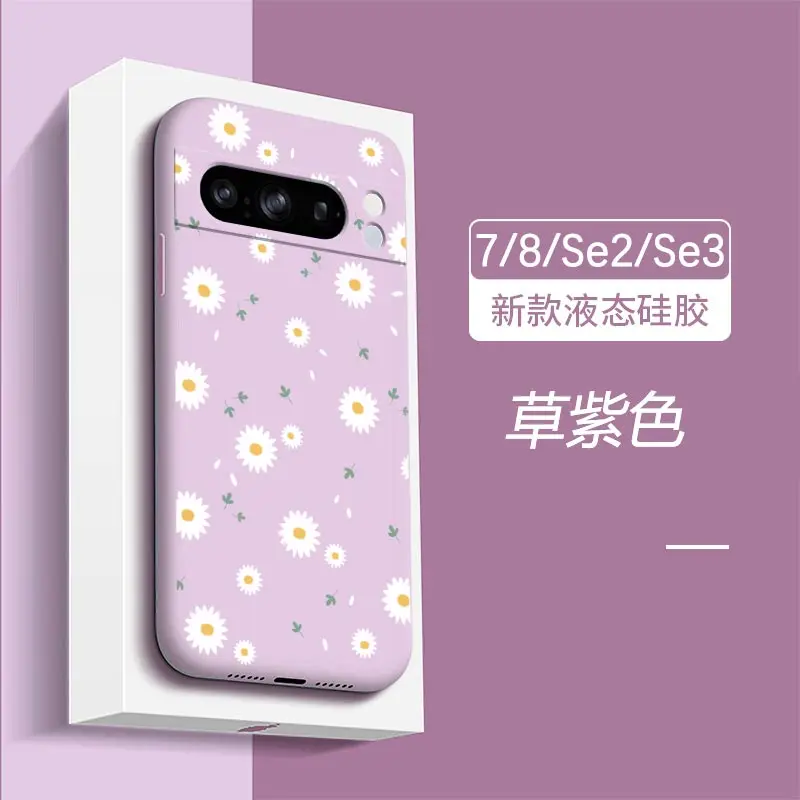 Funda de silicona para teléfono móvil, carcasa con brazalete de flores blancas para Google Pixel 8Pro 8 8A 5 3XL 3A 4 4A 5 7 7A 6 6A 9 9Pro 9ProXL