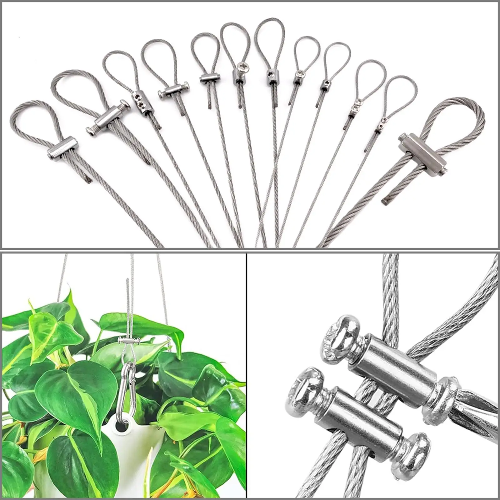 10x-grampos-de-cabo-de-aco-de-3mm-acessorios-multiuso-para-fixacao-de-suportes-fotos-dois-furos-aco-inoxidavel