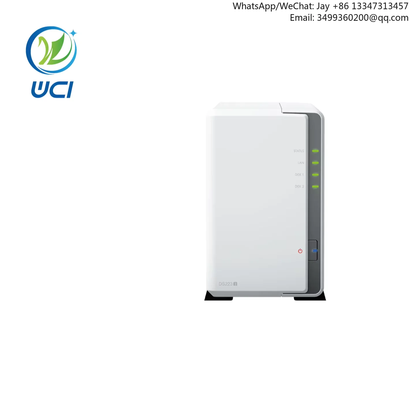 

Сетевое хранилище Synology DS223J, 4-ядерный процессор 1,4 ГГц, DDR4 512 МБ, NAS-сервер, 2 отсека для дисков, расширение до 4 отсеков, Synology Networking Storage