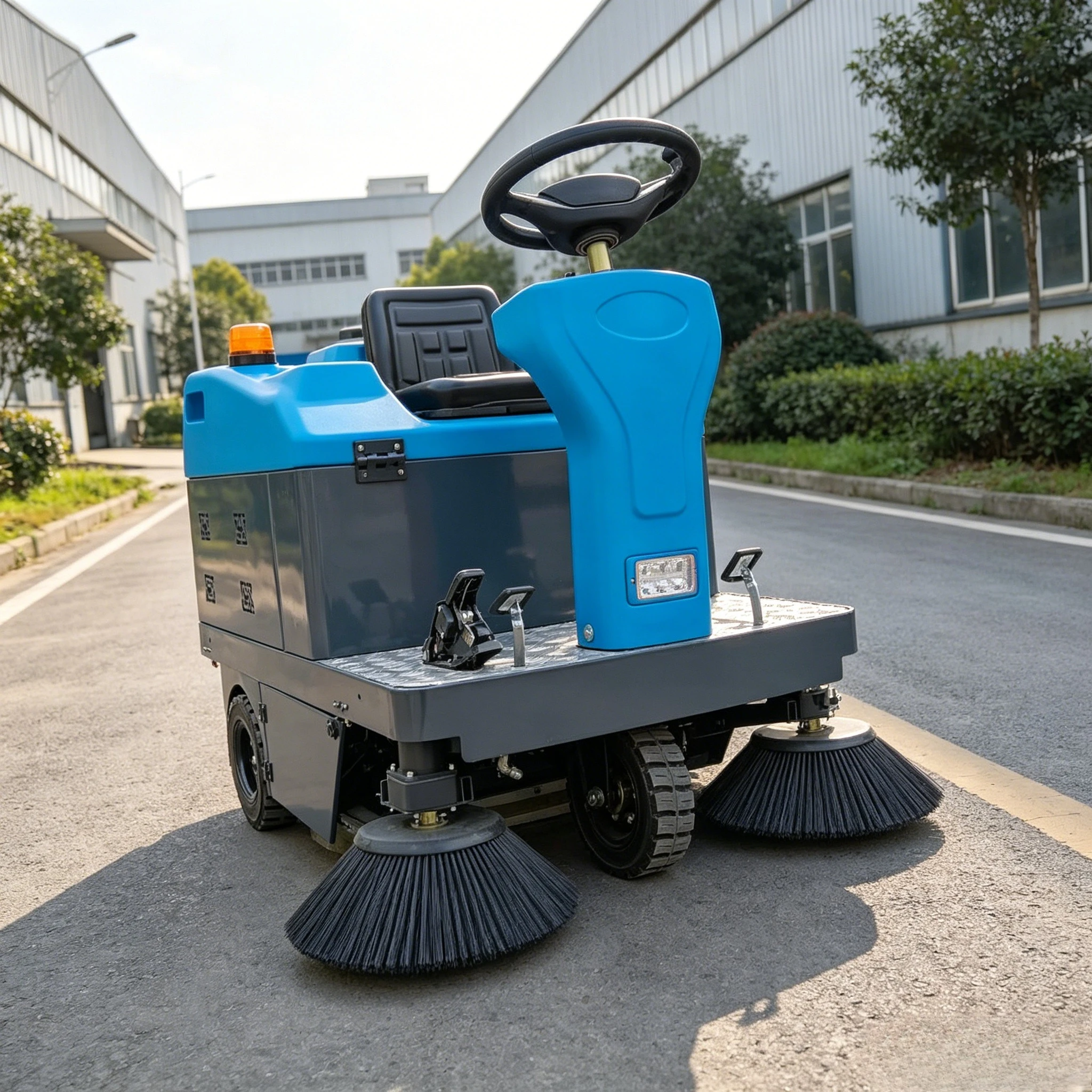 Compact Street Sweeper Electric Truck Mounted Small Road Sweeper Zero Turn Forklift Mounted Sweeper Parking Lot Customized
