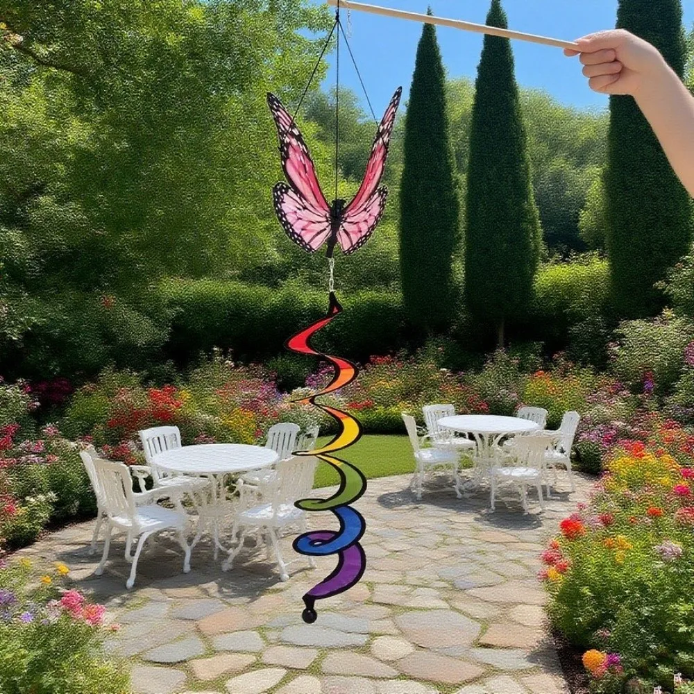 New Colorful 3D Windmill Spinning Feature No Toxic Material Spinning Windmill Dimensional Shape Wind Strip Ornament Wind Twister