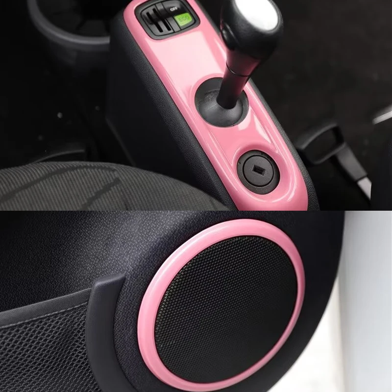 Per Smart Brabus 451 Fortwo Accessori per la modifica degli interni dell\'auto Adesivi decorativi per la leva del cambio del volante dell\'auto