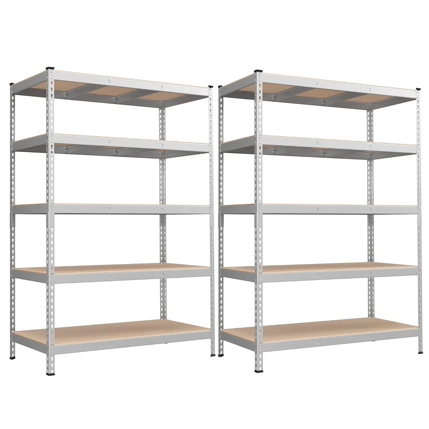 5-Tier Boltless Storage Shelf Set 2310lb Load Capacity Garage Warehouse Organizer, Customized