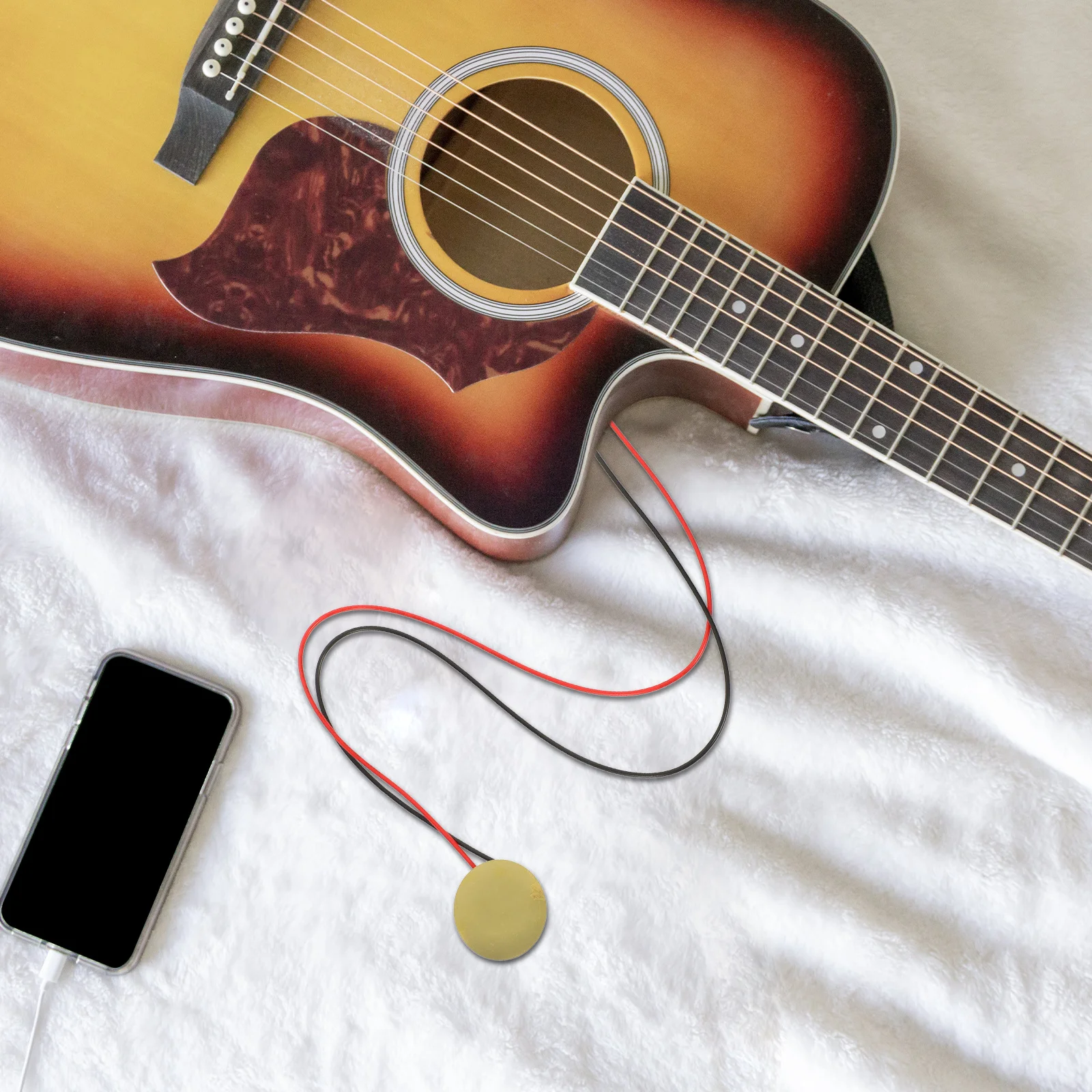 

15Pcs Piezoelectric Pickup Discs Brass Acoustic Instrument Guitar Drum Trigger Contact Microphone Pickups Piezo Disc