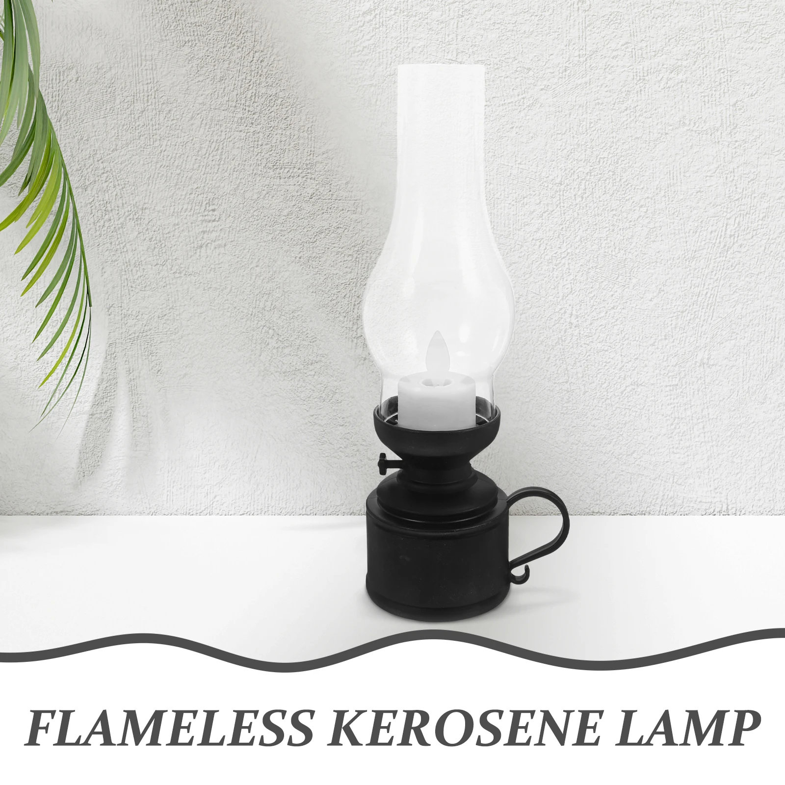 Electronic Lamp Retro Vintage LED Lantern Tabletop Decorative Light for Living Room Kitchen Farmhouse Ornament