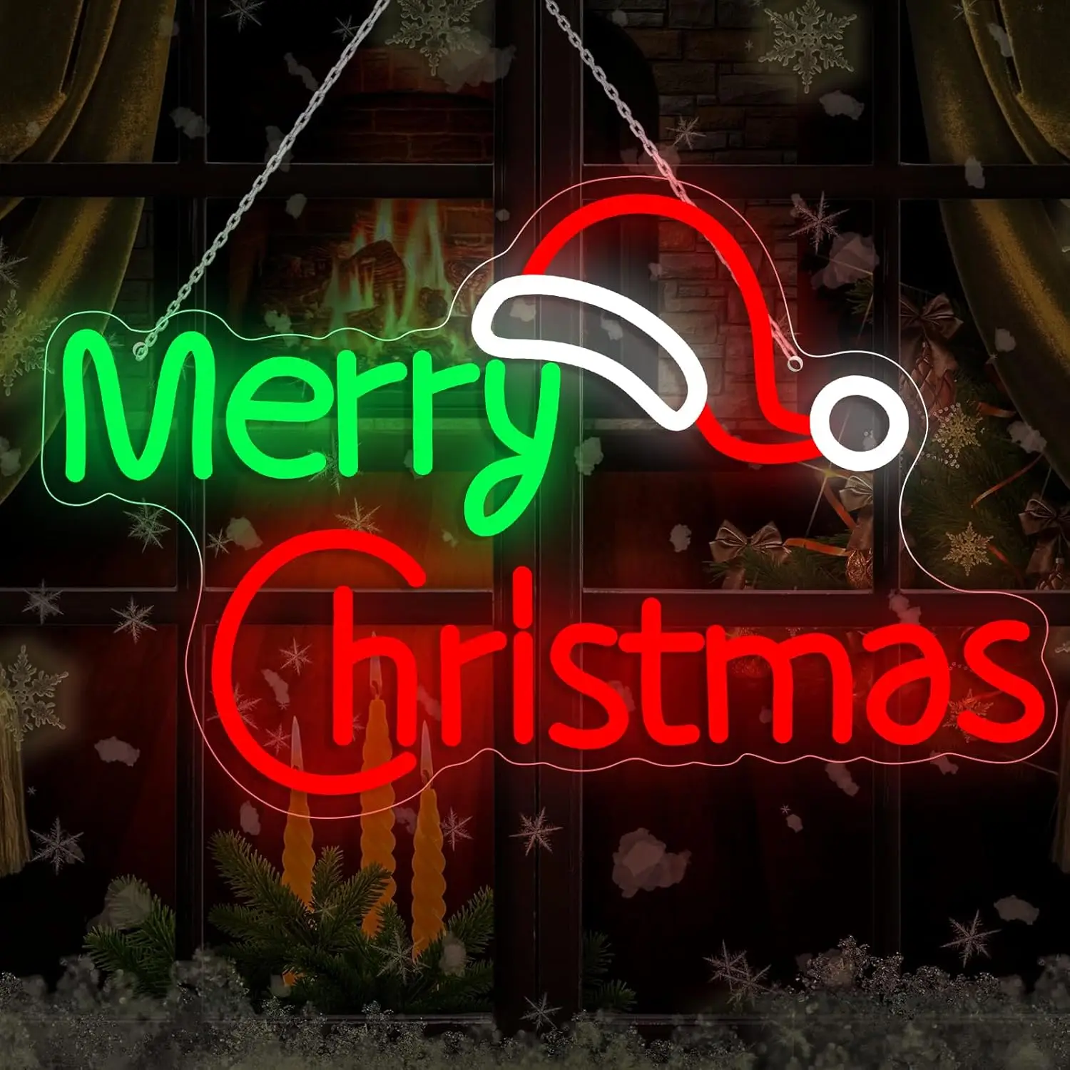 

Merry Christmas Neon Signs LED Light Sign For Holiday Party Home Bar Decoration Outdoor Wall Decor Festival Celebration Kid Gift