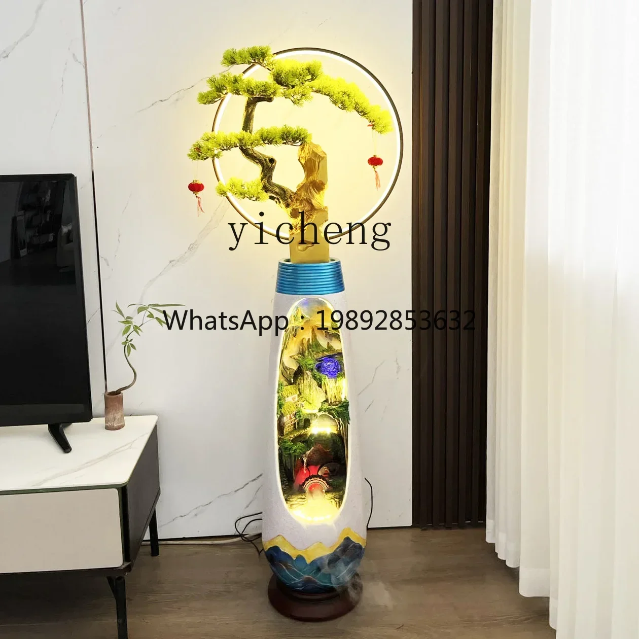U9 lucky circulation water ornament rockery fountain living room TV cabinet humidifier