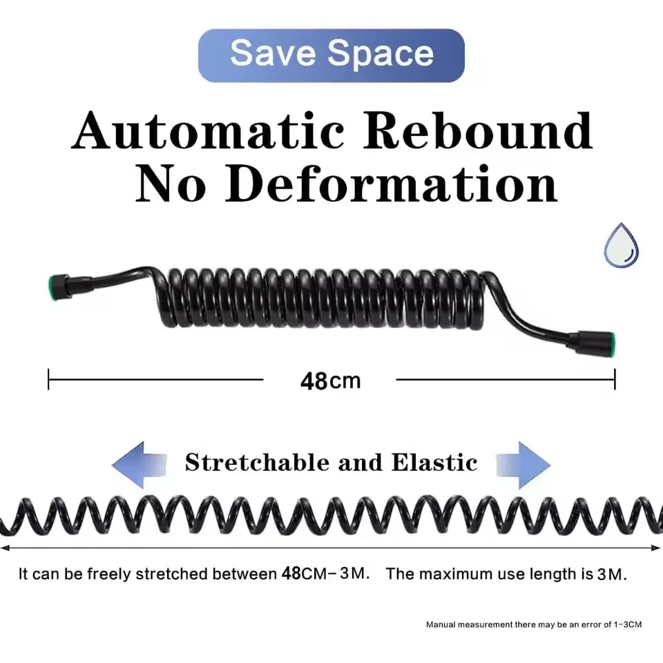 Neue 1,5/2/3/5M Frühling Flexible Einziehbare Dusche Schlauch Spirale Flexible Schlauch Für Duschkopf wc Bidet Wasser Rohr Sanitär Bad